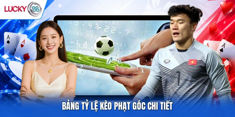 Bảng tỷ lệ kèo phạt góc chi tiết