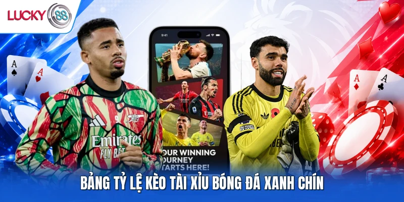 Bảng tỷ lệ kèo tài xỉu bóng đá xanh chín