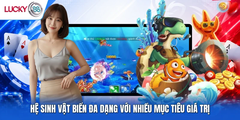Hệ sinh vật biển đa dạng với nhiều mục tiêu giá trị